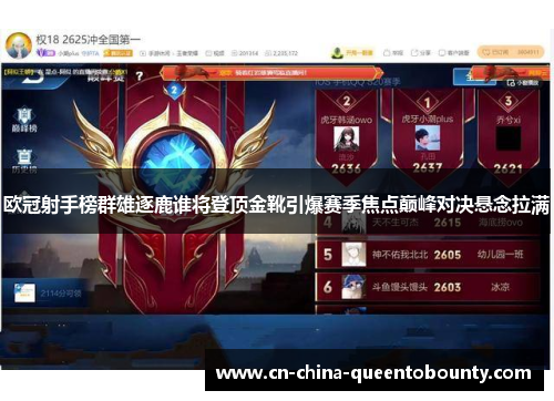 欧冠射手榜群雄逐鹿谁将登顶金靴引爆赛季焦点巅峰对决悬念拉满